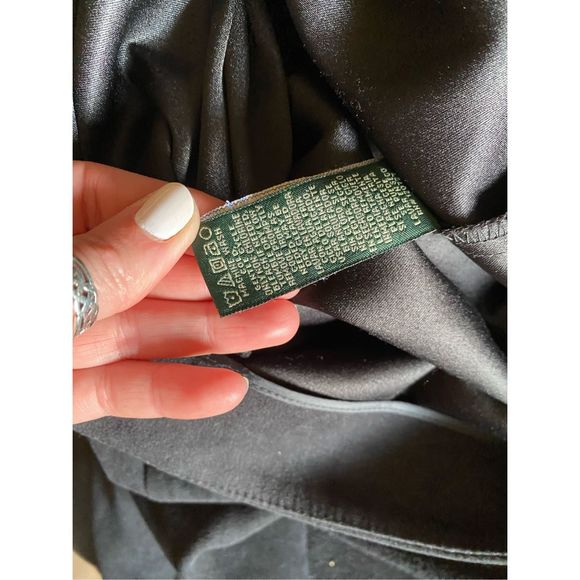 Harve Benard Faux-Suede Black Slit Pleated Maxi Skirt, Size 16 - Picture 9 of 10